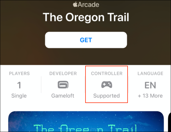 Suporte de controlador mencionado na página da App Store para jogos Apple Arcade