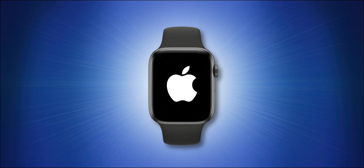 Apple Watch em um herói de fundo azul