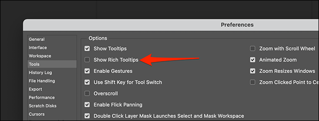Em Preferências> Ferramentas, desmarque "Mostrar dicas de ferramentas ricas".