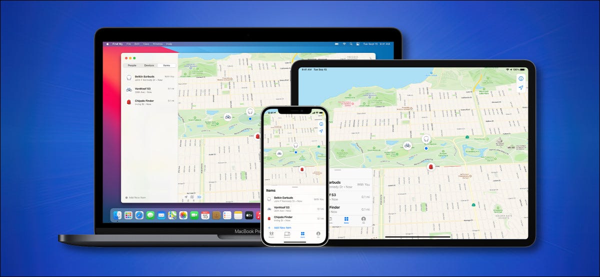 Find My Network da Apple em execução no Apple Devices Hero