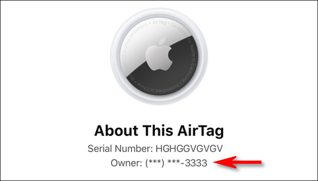 No iOS 14.6, o AirTag agora mascara o número de telefone do proprietário.