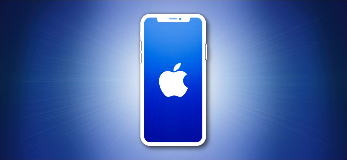 Contorno do Apple iPhone em azul