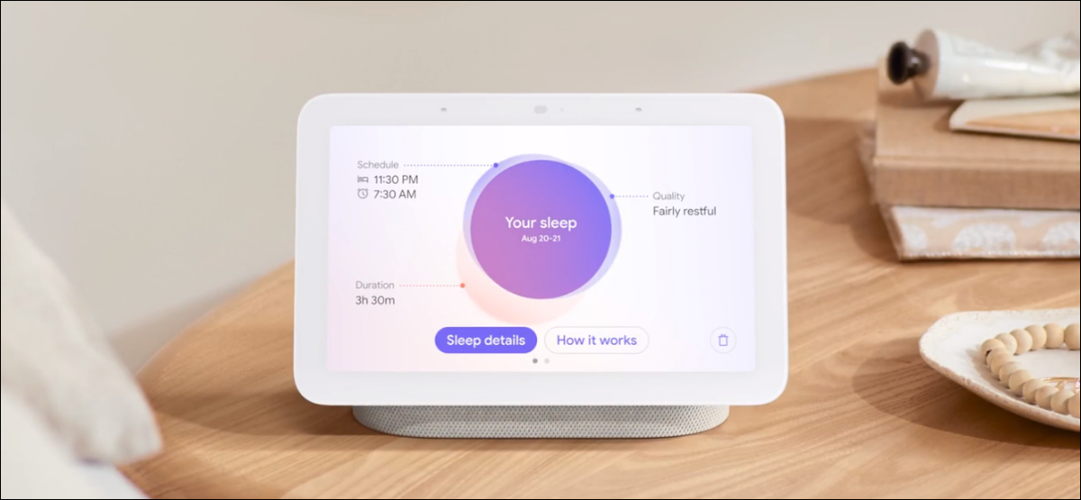 relatório de sono do hub do google nest