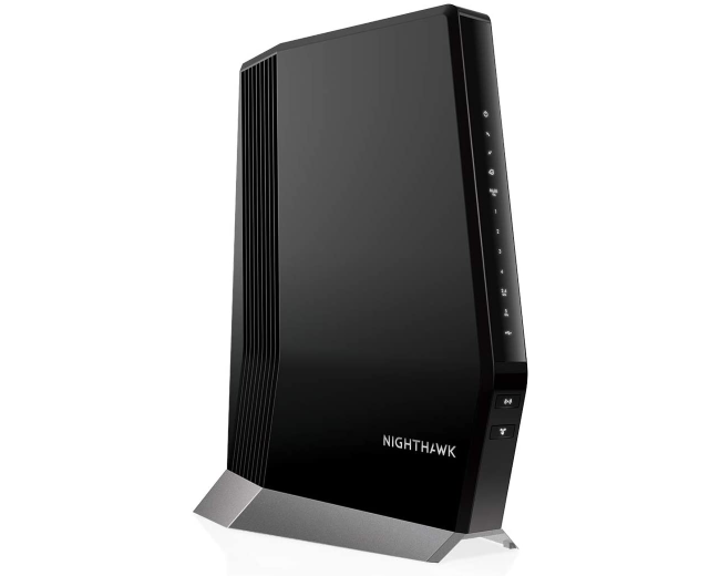 Uma unidade combinada de modem roteador NETGEAR Nighthawk CAX80.