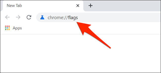 Digite "chrome: // flags" na barra de endereço do Chrome