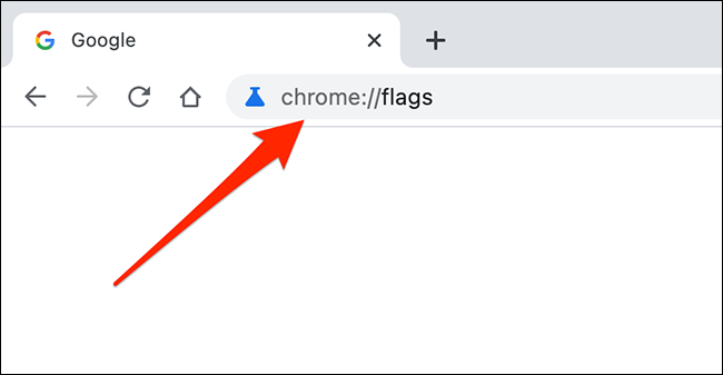 Digite "chrome: // flags" na barra de endereço do Chrome.