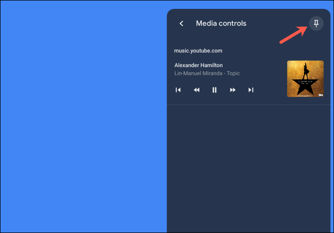 Fixar controles de música na estante do Chromebook