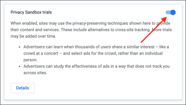 Desativar o Google Chrome Privacy Sandbox