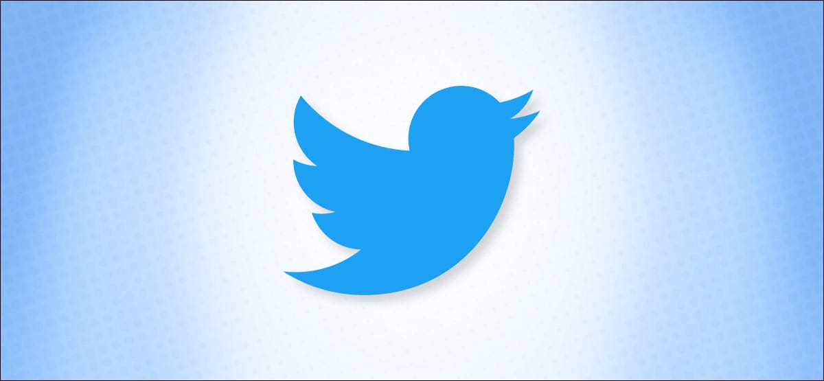 Logotipo do Twitter em um fundo azul