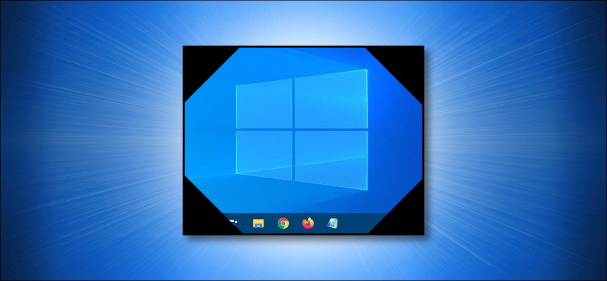 Área de trabalho simbolizada do Windows 10 em um fundo azul