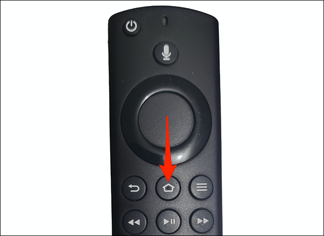 Pressione o botão Home no controle remoto Fire TV.