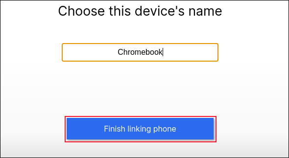 Configurando o nome do dispositivo para o cliente de desktop Signal