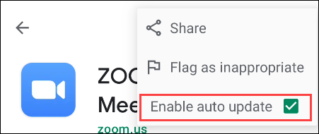 Desmarque a opção "Ativar atualização automática".