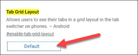 Selecione o menu suspenso para Layout da grade da guia.