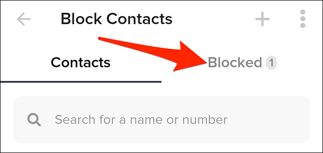 Toque em "Bloqueado" no Tinder.