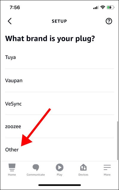 Nomes de marcas de plug inteligente Alexa