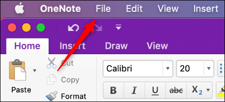 Guia Arquivo no OneNote para Mac