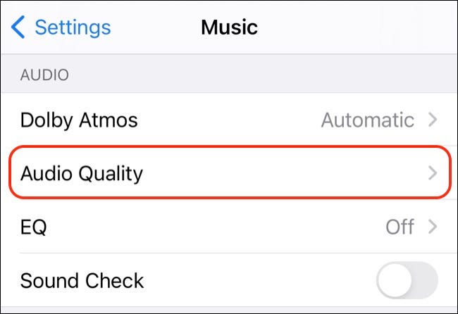 Qualidade de áudio da Apple Music