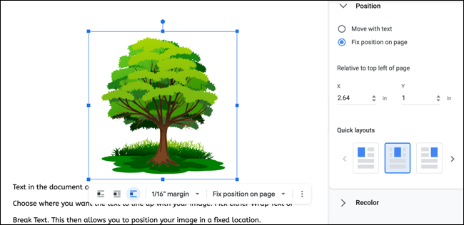 Layout rápido aplicado à imagem