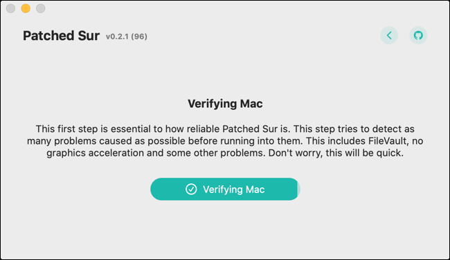 Verificando Mac com Patched Sur