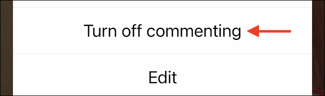 Selecione "Desativar comentários" para desativar os comentários da postagem.