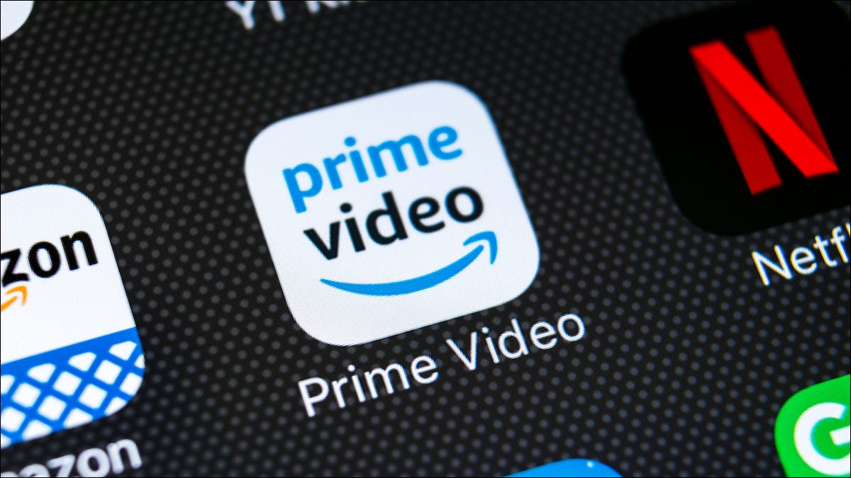 Logotipo do aplicativo Amazon Prime Video em um smartphone