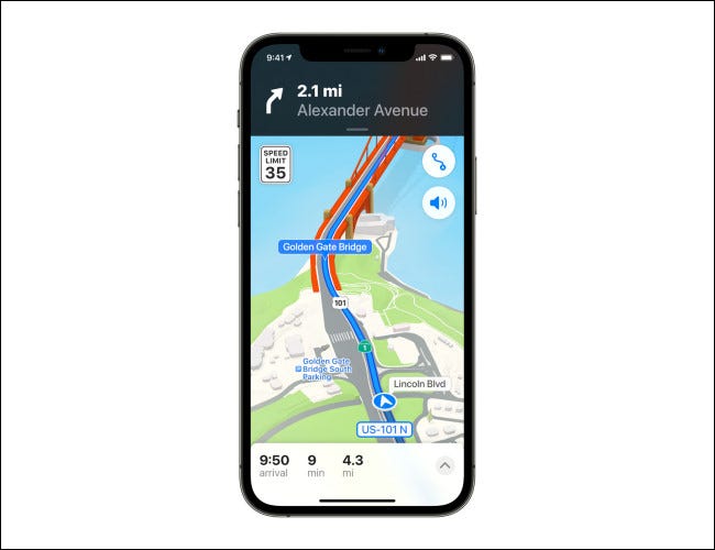 Apple Maps no iOS 15.