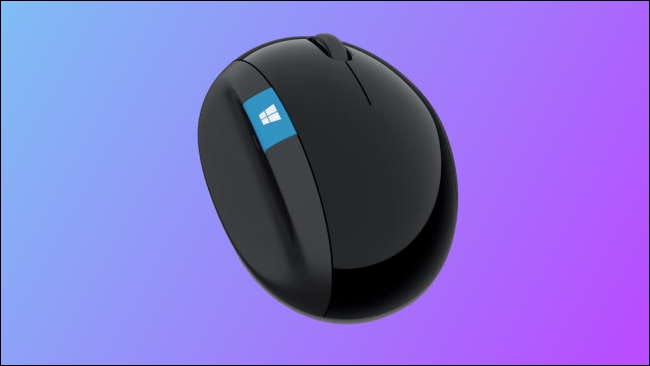 microsoft sculpt mouse on blue-purple background