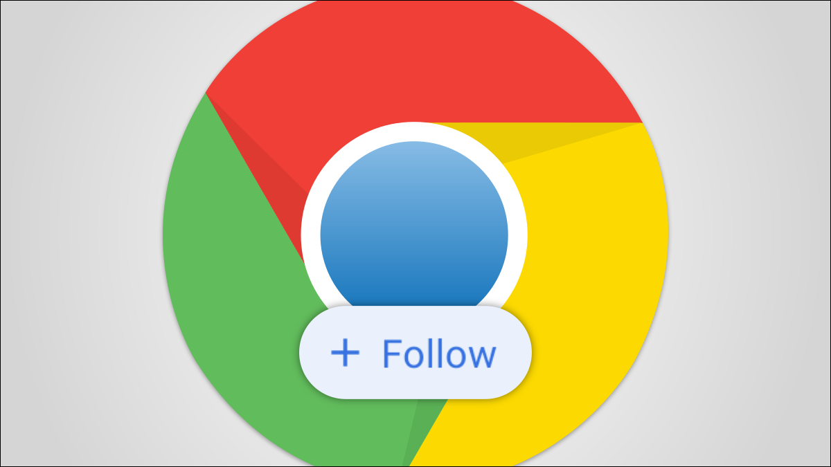 Logotipo do Google Chrome com botão Seguir.