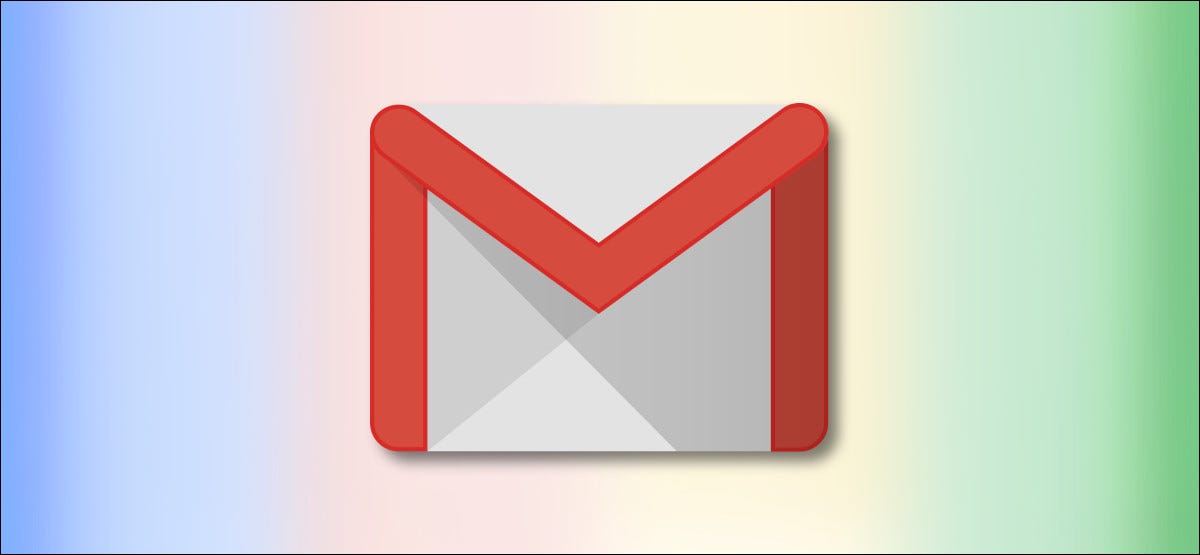 Logotipo do Google Gmail no fundo do arco-íris