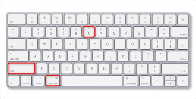 Pressione Shift + Command + 6 no teclado do Mac.
