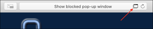 Aviso de janela pop-up no navegador Safari