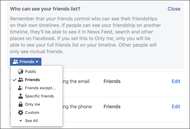 Torne sua lista de amigos do Facebook privada