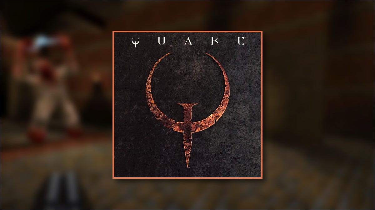 Logotipo e arte da caixa do Quake 1