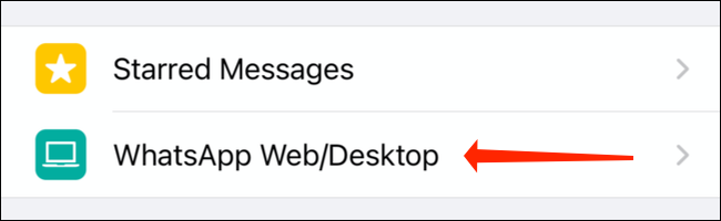 Clique em "WhatsApp Web / Desktop" para fazer login no WhatsApp Web ou no aplicativo de desktop.