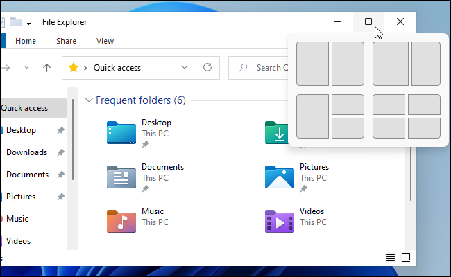 O pop-up do Snap vazou do Windows 11