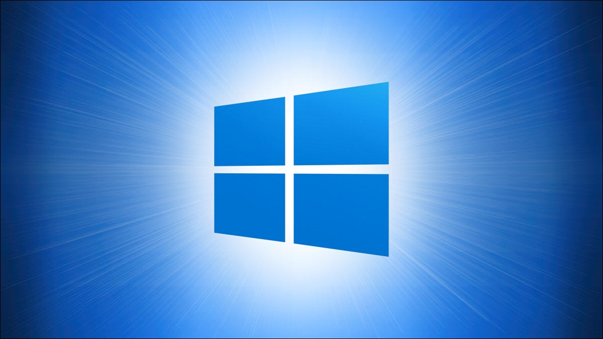 Logotipo do Windows 10 em um fundo azul