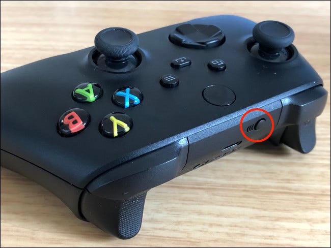 Botão de emparelhamento do controlador da série Xbox