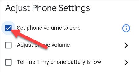 definir o volume do telefone para zero