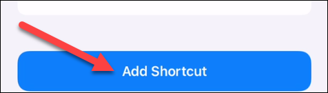 Agora toque no botão "Adicionar atalho".