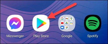 Abra a Play Store.