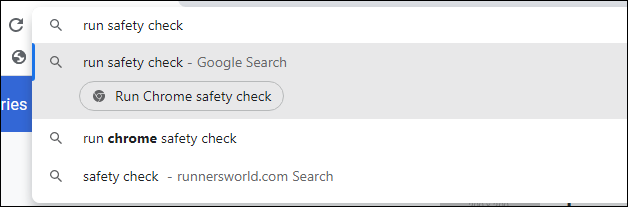 Ações de verificação de segurança do Chrome