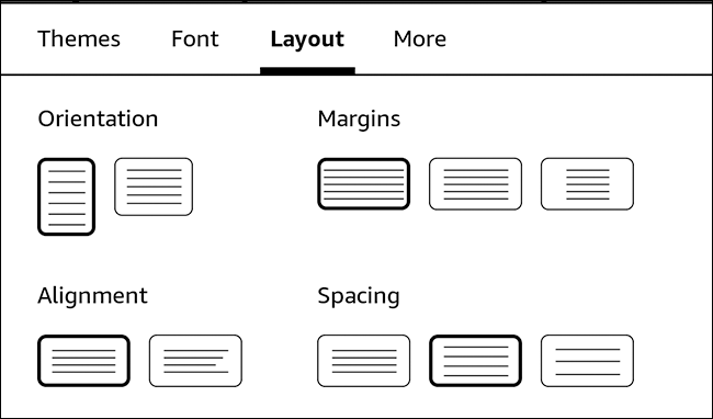 Escolha suas opções de layout preferidas