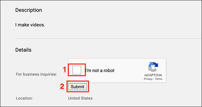 Confirme reCaptcha no YouTube.