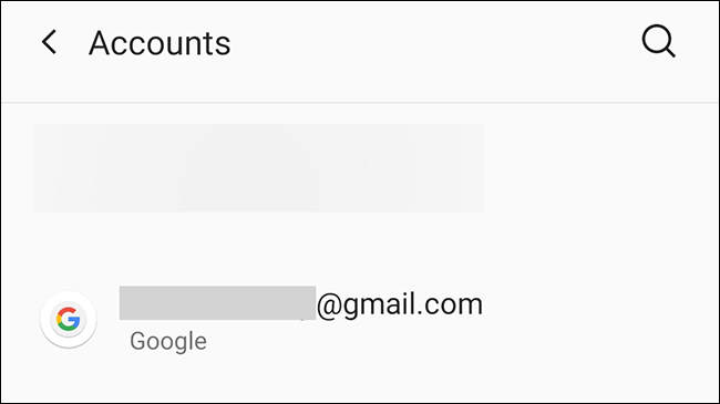 Escolha a conta do Google no Android.
