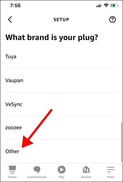 Nomes de marcas de plug inteligente Alexa