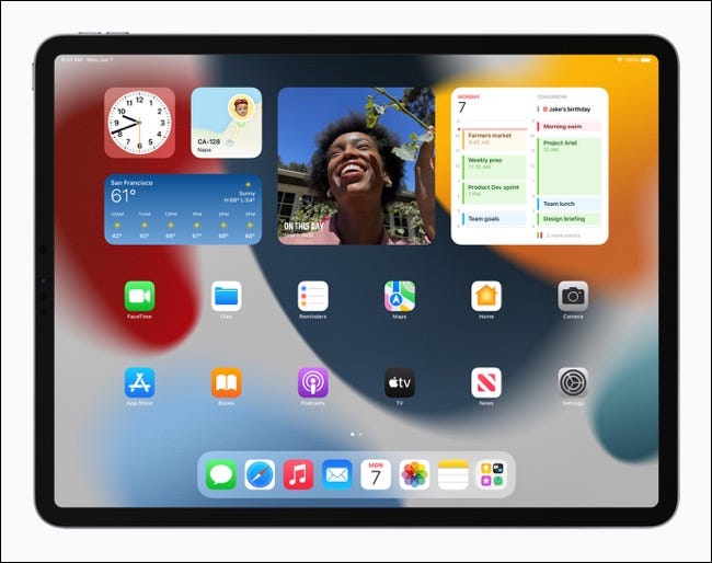 iPad Pro com iPadOS 15