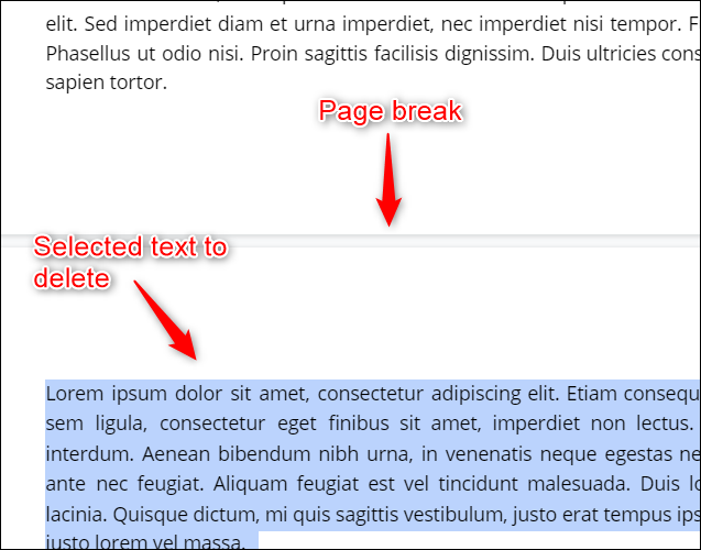 Clique e arraste o cursor sobre o texto para selecioná-lo.