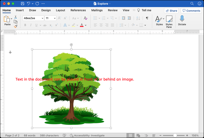 Imagem atrás do texto do Google Docs para o Word