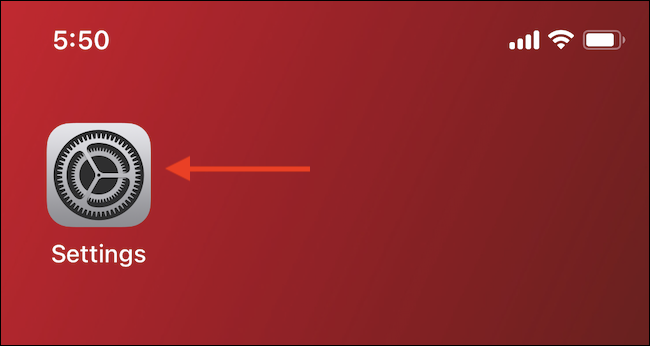No seu iPhone ou iPad, abra o aplicativo "Ajustes".